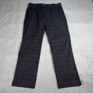 Nike Golf Pants Men's 35x32 Black Gray Check Pattern Dri-FIT Tour Performance